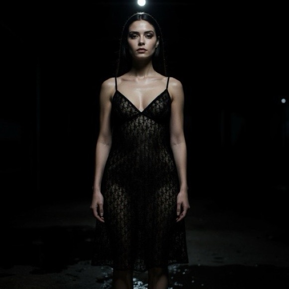 Dior John Galliano Y2K Archive Black Trotter Monogram Logo Illusion Dress - Picture 6 of 14